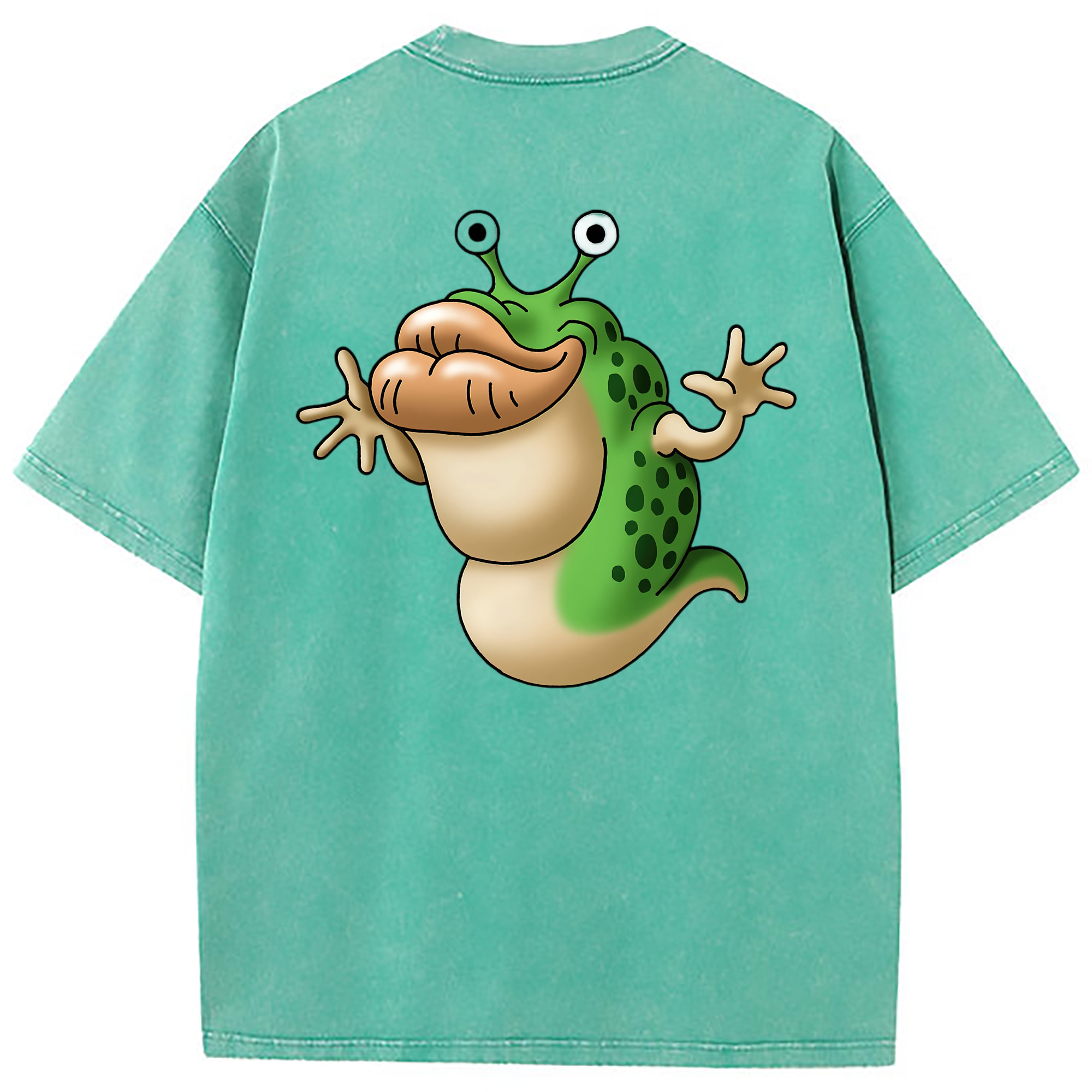 （画像用） ドラゴンクエスト Doragon Kuesuto Dragon Quest 綿100% ヴィンテージ風 半袖Tシャツ（背面プリント）